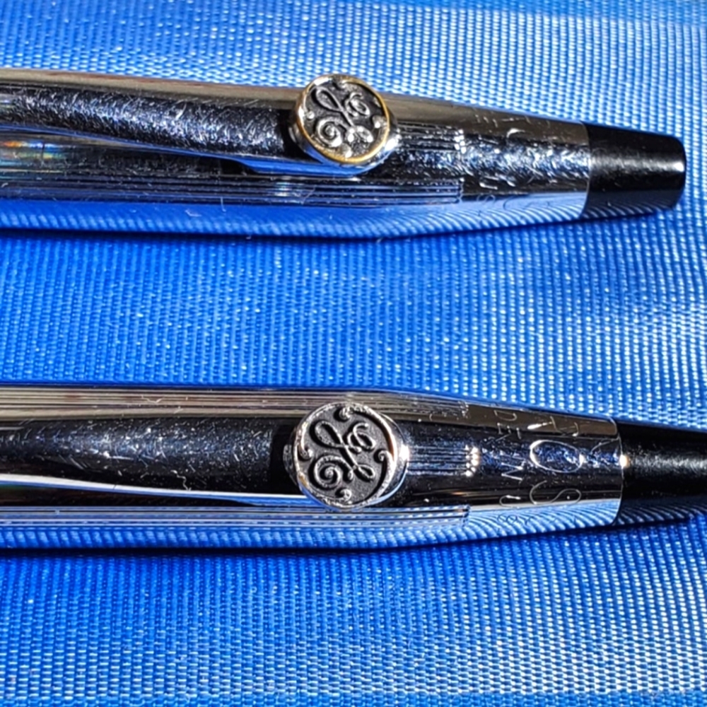 Vintage! CROSS Classic Century pen & pencil set in Crome finish, GE Logo